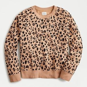 J. Crew Crewneck Sweatshirt in Leopard